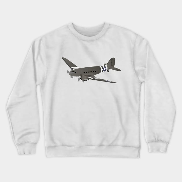 Douglas C-47 Skytrain WW2 Transport Airplane Crewneck Sweatshirt by NorseTech